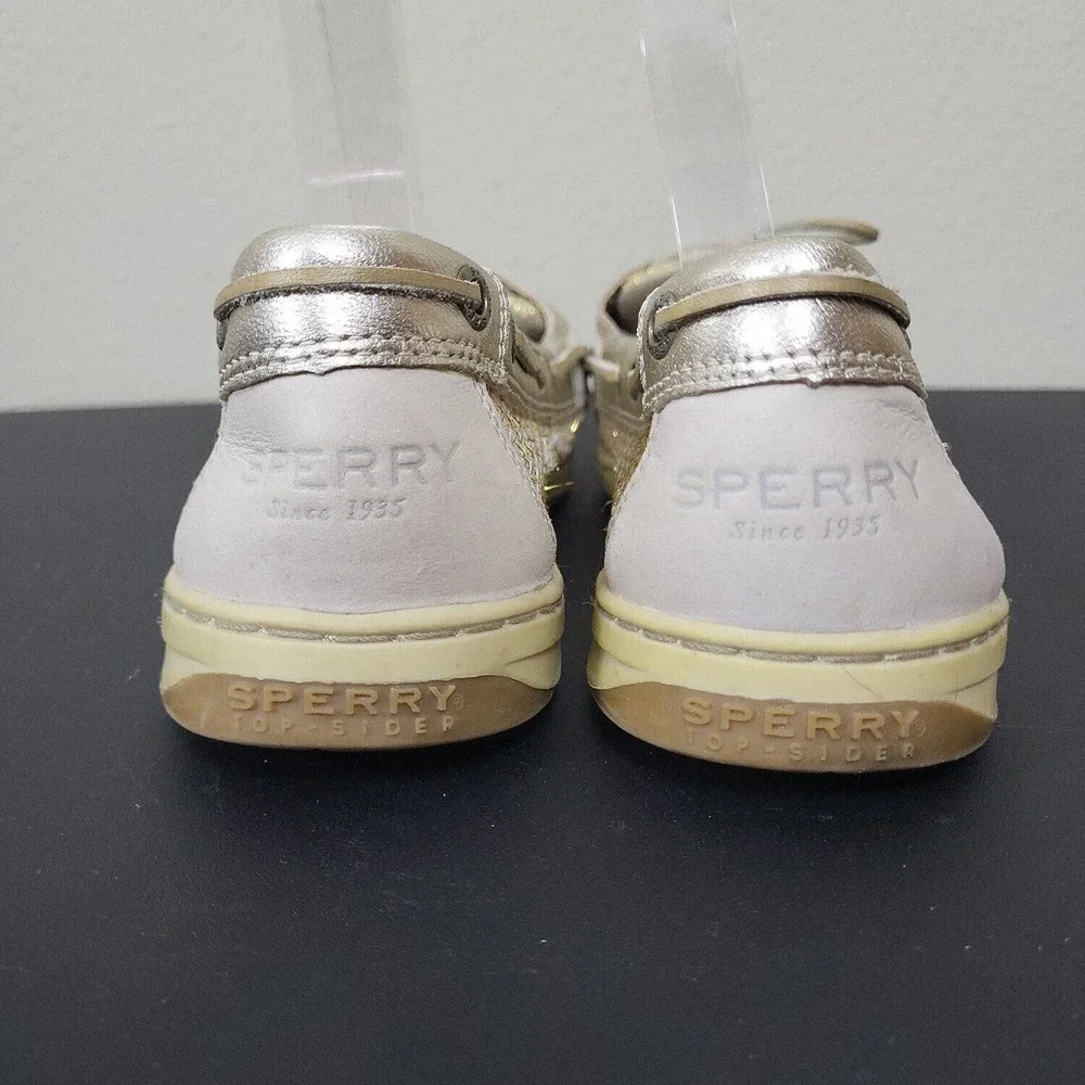 Sperry Top Sider Womens STS93259 White Silver Round Toe‎ Boat Shoes Size 10 M - Picture 4 of 6